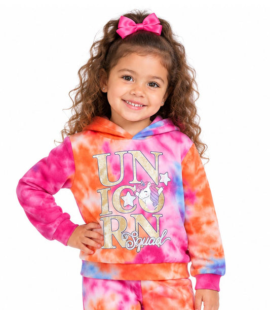 GIRLS PINK Printed Unicorn Foil Jogset-8609802