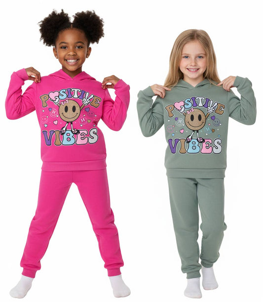 GIRLS PINK Conjunto deportivo con capucha y estampado de cara feliz - 8621727