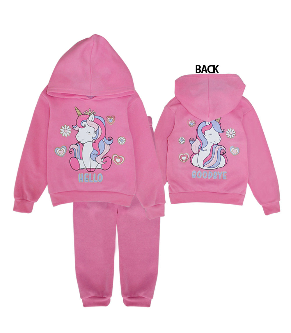 BUY GIRLS PINK Boss Screen Hooded Pull Over Jogset-8652327 Online From ...