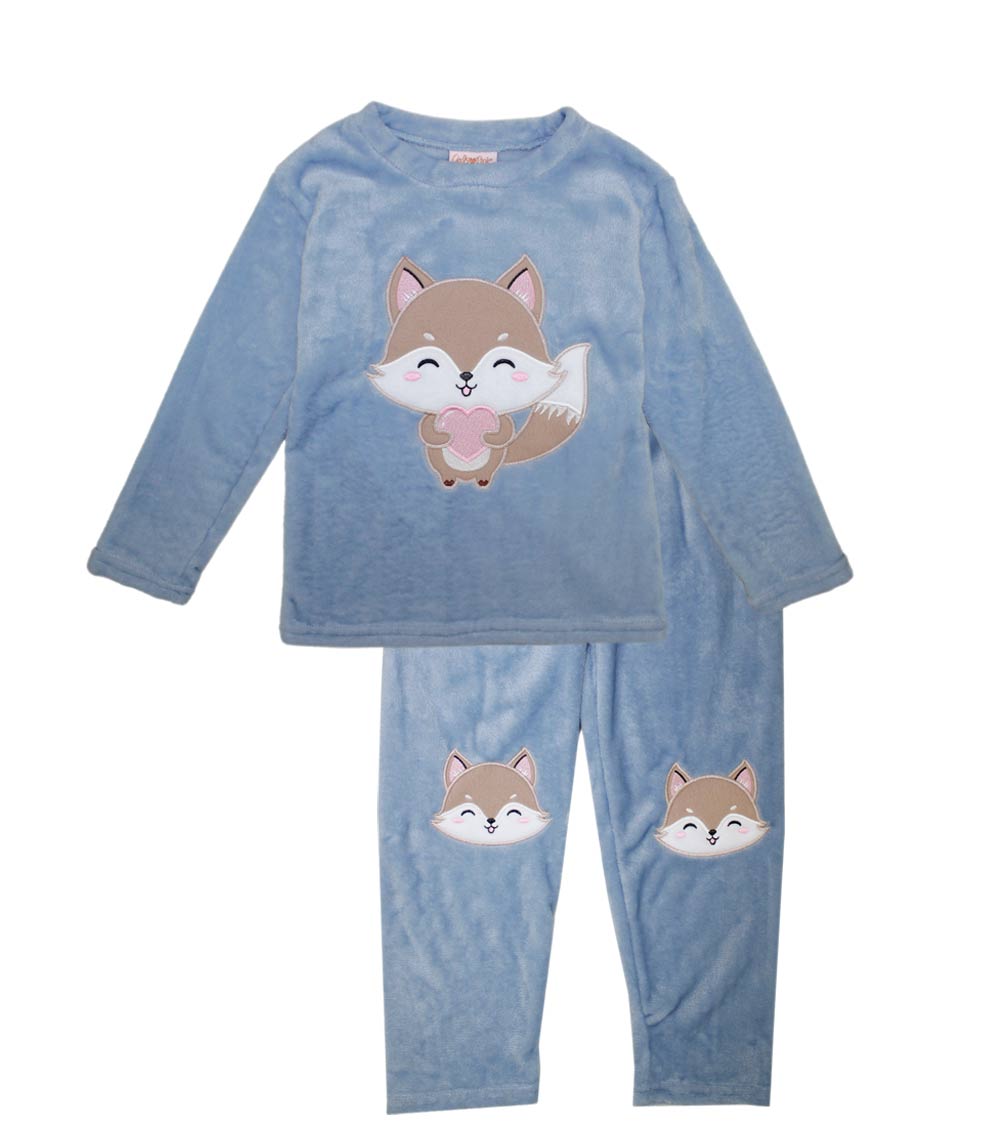 GIRLS PINK Fox w Heart Applique Crew Neck W Kneehits Woobie Set-8775827