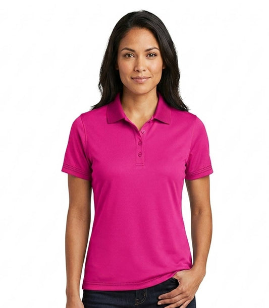 Polo de malla cerrada para mujer, color fucsia - 9145509