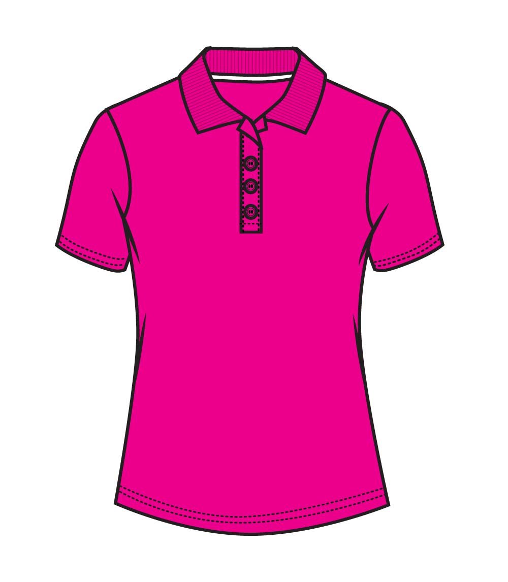 Ladies Closed Mesh Performance Polo Fuchsia - 9145509